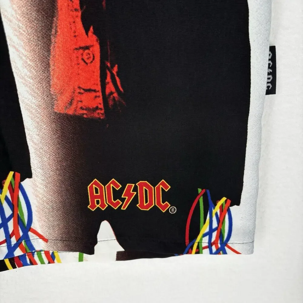 Vintage RARE AC/DC Shirt All Over Print Rockware Dragonfly Clothing Men's Medium